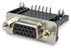 Db15 Female Right Angle Connector 0.318 Db 15sr Pcb Mounting 15 Pin 3 Rows Connector