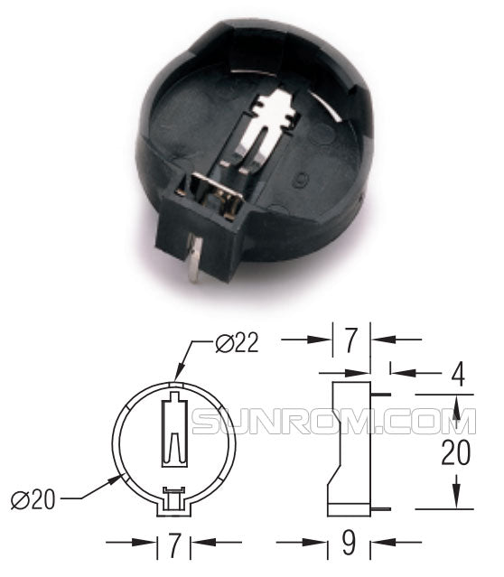 Cr2032 Coin Cell Battery Holder