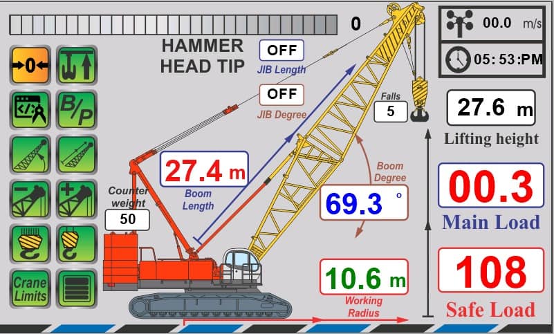 Crane رافعة Sli Safe Load Indicator / Lmi Load Moment Indicator