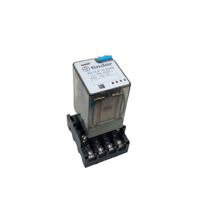 Finder Relay 12vdc 10a 60.13 With 11pin Rail-mount Relay Socket Relay Base