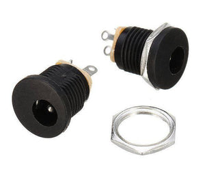 Dc-022 Dc Power Jack Pcb Mount Female Connector 3 Pin With Nut 5.5mm x 2.1mm