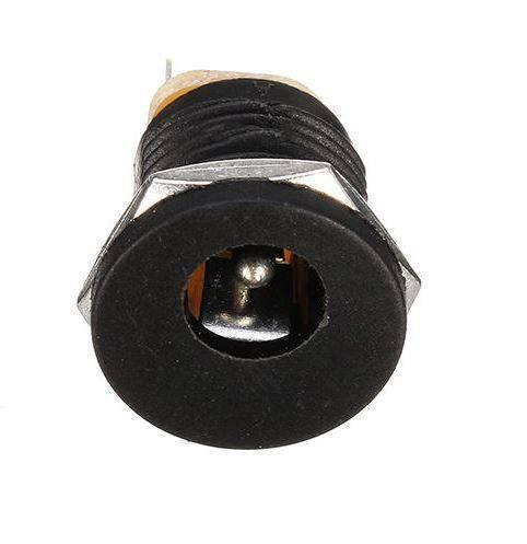 Dc-022 Dc Power Jack Pcb Mount Female Connector 3 Pin With Nut 5.5mm x 2.1mm