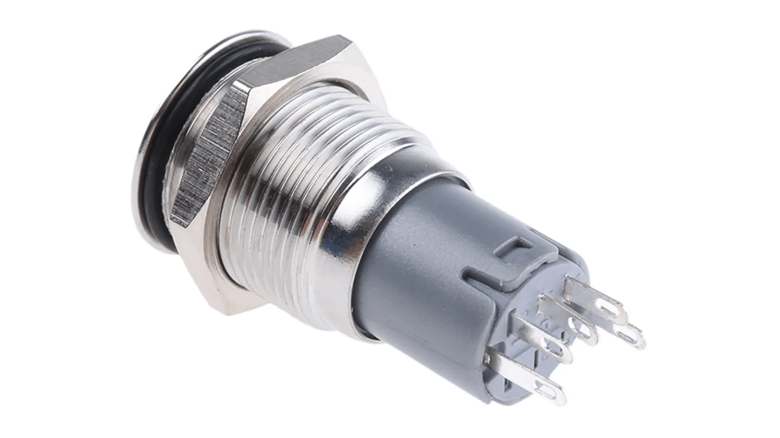 Blue Color 16mm Water Proof Metal Power Switch With Light Push On Push Off Spdt