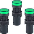 Green Indicator Light Ac/dc 24v, 16mm Panel Mount, For Electrical Control Panel, Hvac, Diy Projects
