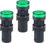 Green Indicator Light Ac/dc 24v, 16mm Panel Mount, For Electrical Control Panel, Hvac, Diy Projects