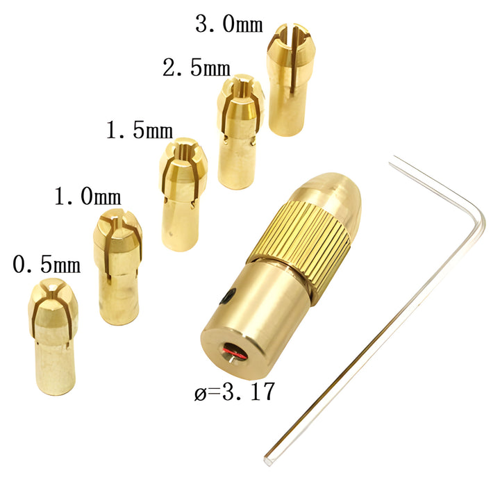 0.5-3mm Mini Drill Chuck Small Electric Drill Bit Collet Micro Twist Drill Chuck Set Power Tools