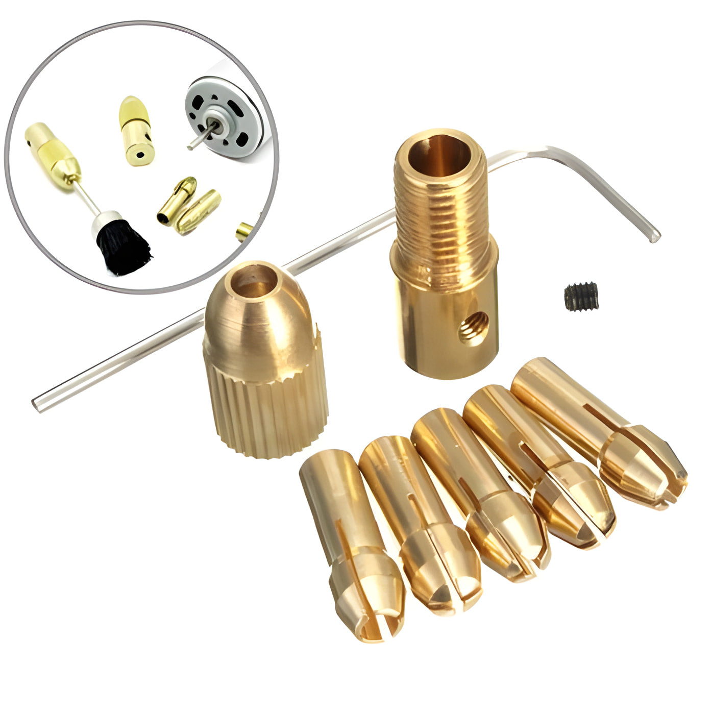 0.5-3mm Mini Drill Chuck Small Electric Drill Bit Collet Micro Twist Drill Chuck Set Power Tools