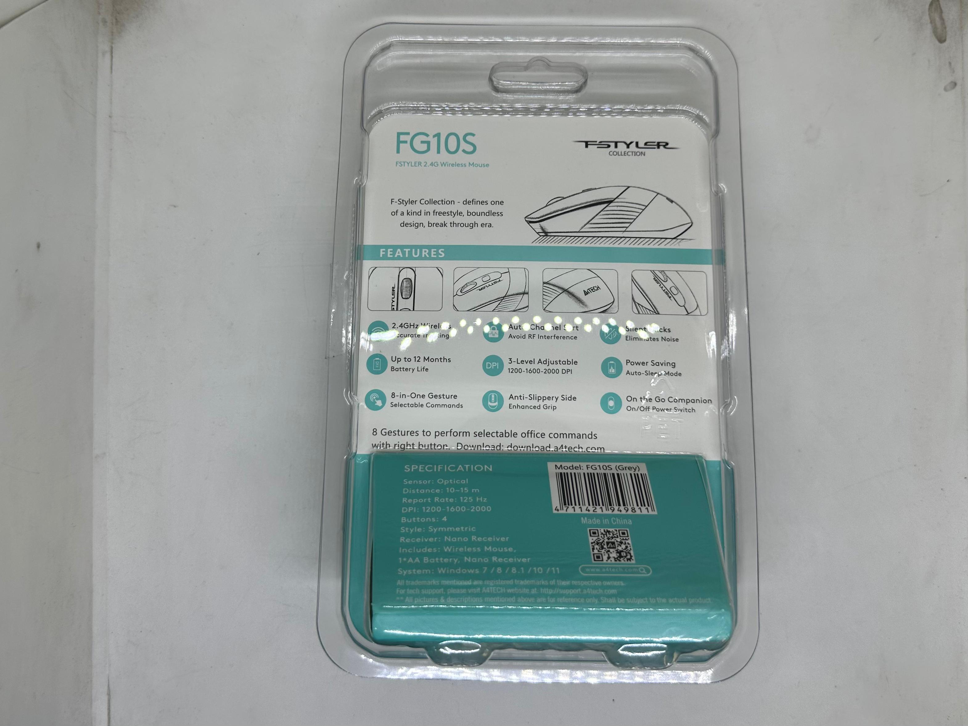 A4tech Fstyler Fg10s 2.4g Wireless Mouse – 2000 Dpi Silent Click