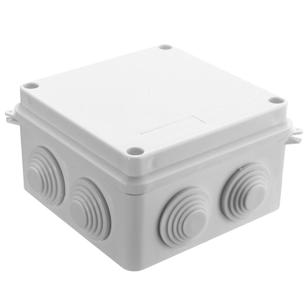 100x100x70mm Ip65 Waterproof Outdoor Electrical Cctv Enclosure Square Junction Box White Abs