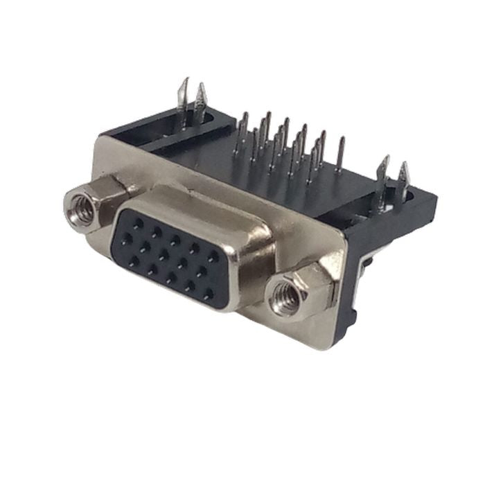 Db15 Female Right Angle Connector d Sub High Density Pcb Mounting 15 Pin 3 Rows Connector Dbhd 15