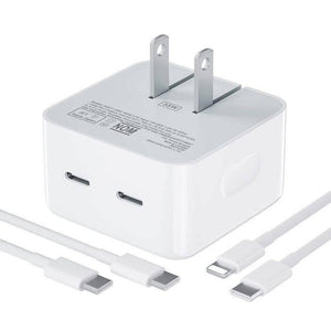 Iphone 14 Pro 50w Usb-c+c Power Adapter With Usb-c To Lightning Cable (high Copy)