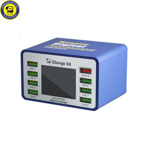 Mechanic Icharge 8p / 8s Qc 3.0 Multi-port Smart Fast Charger With Digital Display