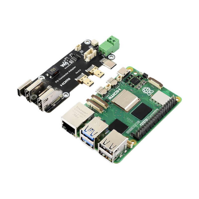 Micro Hdmi To Hdmi Multifunctional Adapter For Raspberry Pi 5/4b - Dual 4k Output
