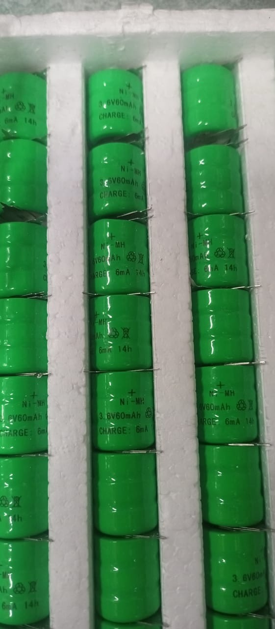 1 Piece Ni Mh 3.6v 60ma Rechargeable Battery