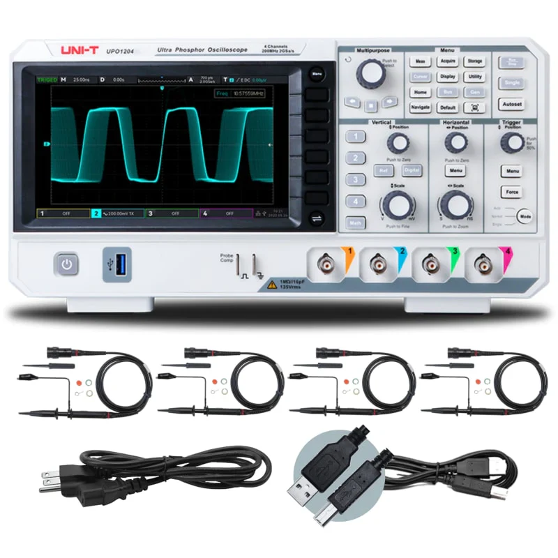 Uni-Trend UPO1204 Digital Storage Oscilloscope - 200MHz 4-Channel DSO