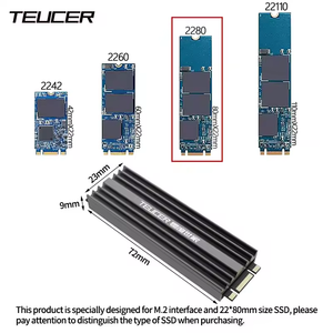 TEUCER M.2 SSD Heatsink NVME 2280 - Aluminum Cooling Radiator for Desktop PC & PS5