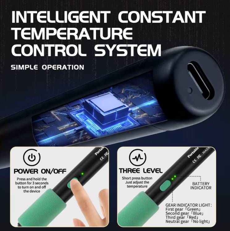 15w chargeable usb c soldering iron set price
