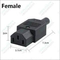 Iec C13 Re-wireable Female Power Connector - Black, 3-pin