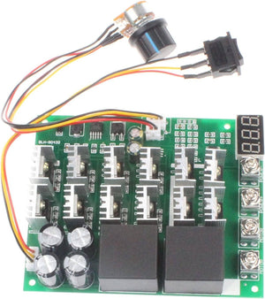 NOYITO PWM Motor Speed Controller 60A DC 10V-55V 12V 24V 36V 48V Digital Display 100A Max Brush DC Motor Controller - Third gear Forward Reverse Stop