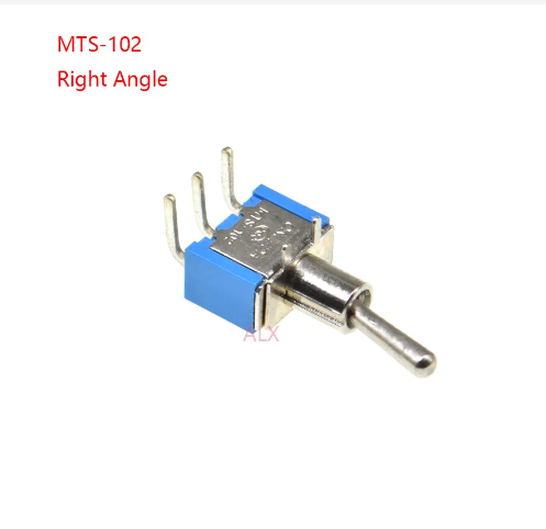 Mini Mts-102 Right Angle Miniature Toggle Switch Pcb Panel Mount Spdt 3pin On-on Power Switche 6a/125v 3a/250v Mts102