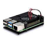 Raspberry Pi 5 Aluminum Heatsink Case with Dual Fan - Digilog.pk