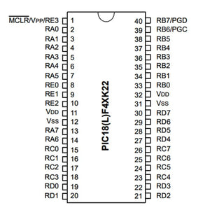 Microchip Pic18f46k22 Microcontroller 18f452 (40-pin Dip) Pic Microcontroller Dip