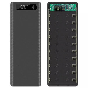 Power Bank Case 10 Cell 18650 Rechargeable Batteries Dual Output/dual Input Micro Usb And Type-c 10 Cell Power Bank Case