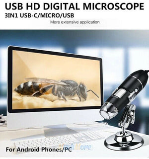 3 In 1 1600x Zoom 8 Led Usb Microscope Digital Magnifier Endoscope Video Camera