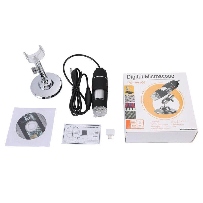 3 In 1 1600x Zoom 8 Led Usb Microscope Digital Magnifier Endoscope Video Camera