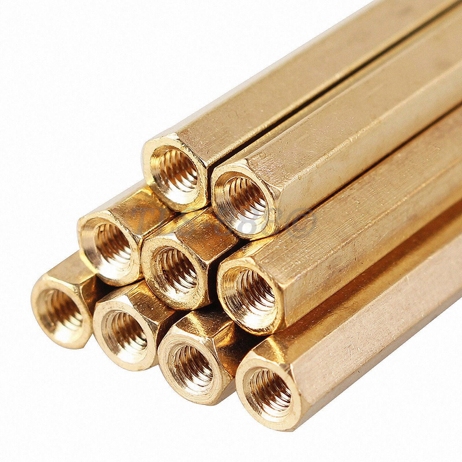 M3x55mm Female To Female Thread Brass Hex Standoff Pcb Pillar Spacer