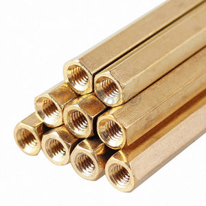 M3x55mm Female To Female Thread Brass Hex Standoff Pcb Pillar Spacer