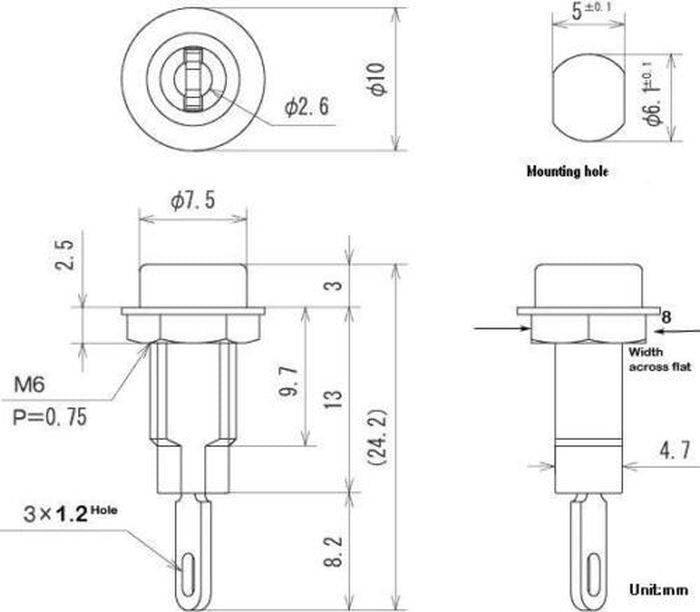 Tj-1-r 2mm Female Banana Connector