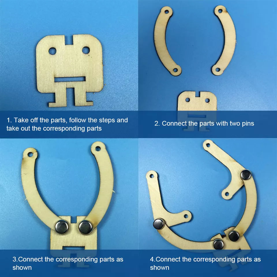 Diy Hydraulic Manipulator Wooden Stem Kit Unassembled