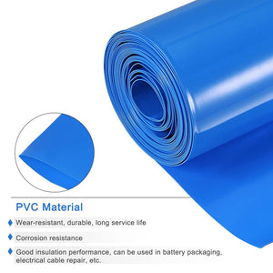 60mm Blue PVC Heat Shrink Tube – 1 Meter