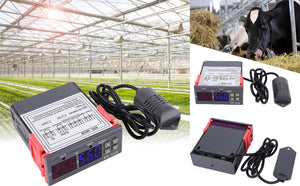 STC-3028 Temperature Control 12V Digital Display Temperature and Humidity Controller Meter with Integrated Sensor