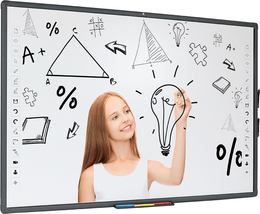 Optiview Interactive Whiteboard Touchable Display 82 Inch Size Working With Projector Opv-wb82
