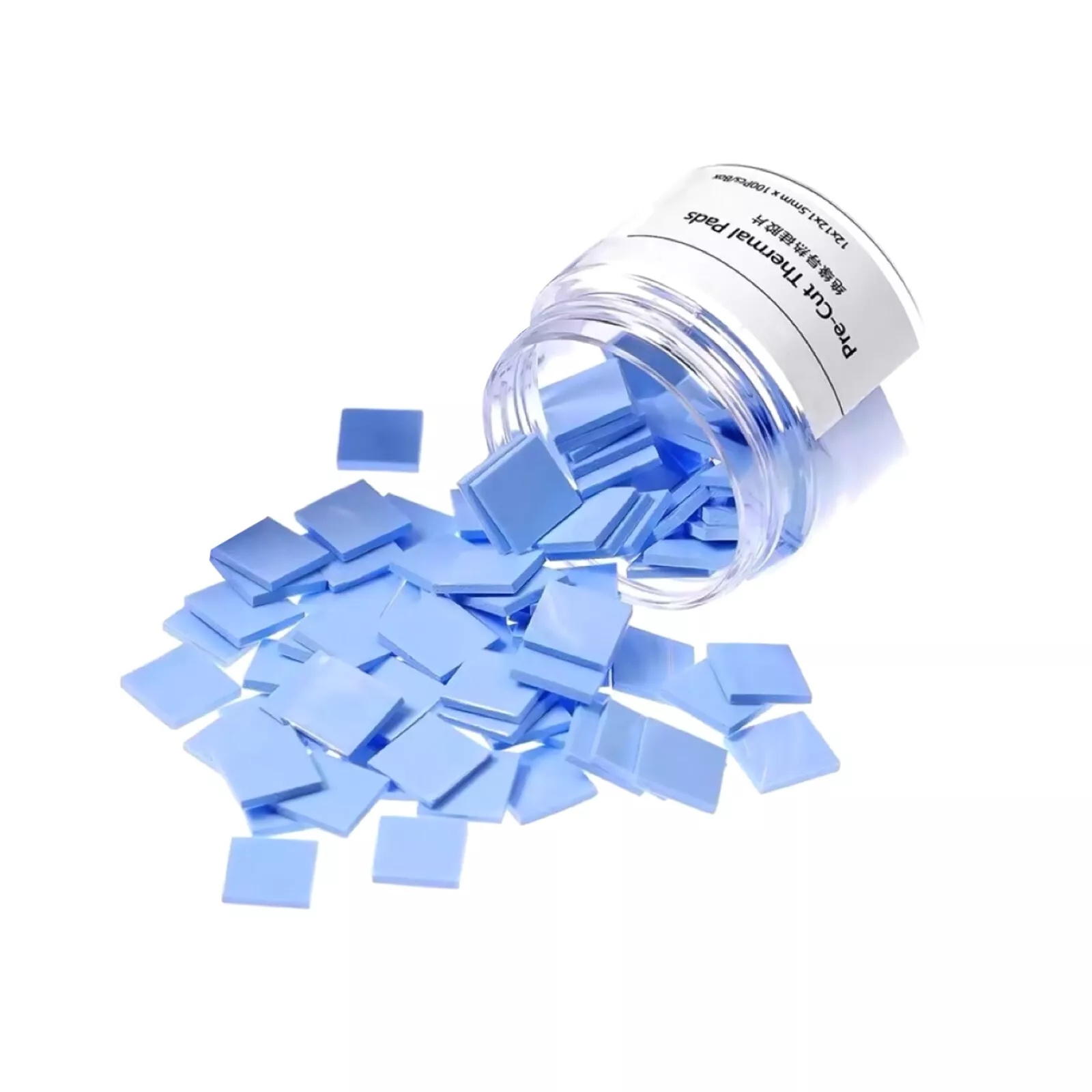 Pre-Cut Thermal Silicone Pads TE-P1 12x12x1.5mm (100 Pcs)