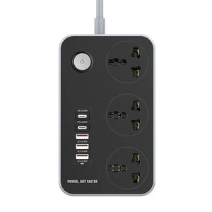 High Quality Technoedge Power Extension Board With 3 Usb Ports And 2 Type-c Power Sockets