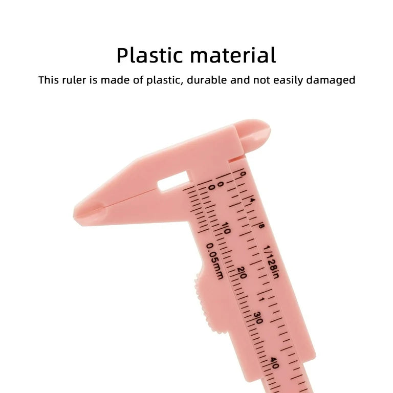 80mm Plastic Vernier Caliper | Dual Scale Mini Measuring Tool