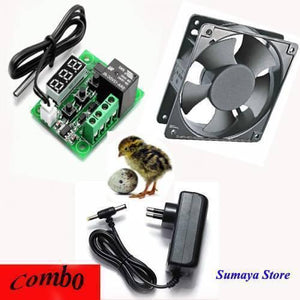Incubator Controller Kit W1209+ 3 Inch Fan+power Supply Adapter 12v 1a