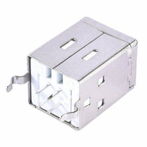 Square USB B Type Female Socket Connector 180 Degree for Printer Data Interface
