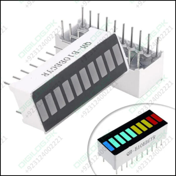 10 Segment Led Light Display Module Bar Graph Ultra Bright Red Yellow Green Blue Colors Multi-color