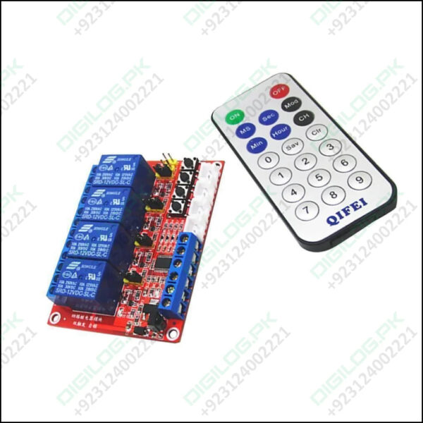 12v 4 Channel Ir Infrared Remote Control Switch Relay Module