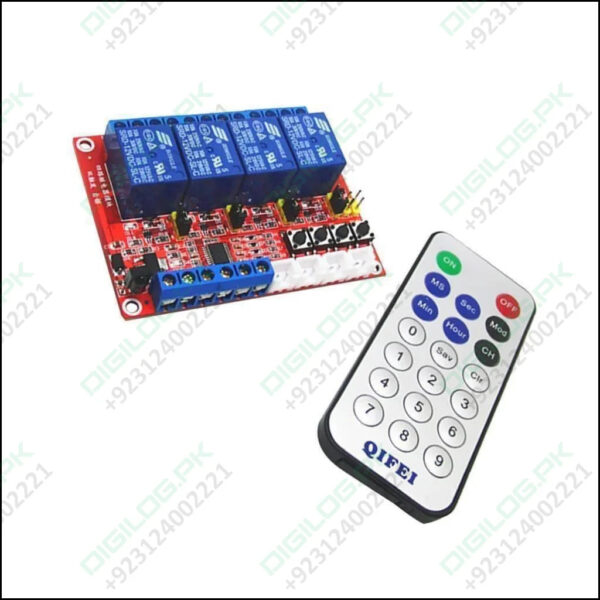 12v 4 Channel Ir Infrared Remote Control Switch Relay Module