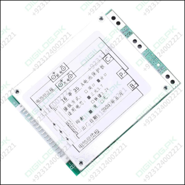 16S 60V 35A Li-Ion Lithium 18650 BMS Protection Board
