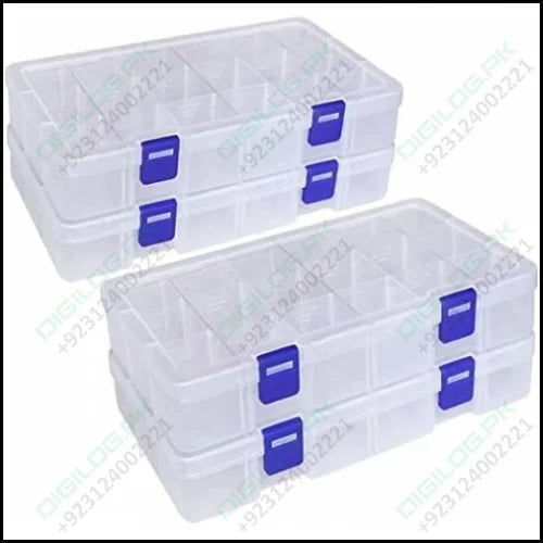 18 Grid Component Storage Box Plastic Organizer Box For Makeup Jewelry Medicine