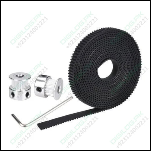 20 Teeth 8mm Gt2 Pulley With 2 Meter Timing Belt For Cnc 3d Printers