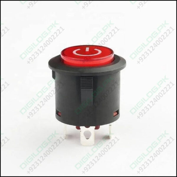 22mm Red Led Power Button Switch 12v Autolock Power Button Push Button On/off Switch Auto Replacement