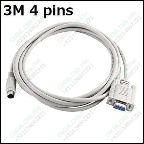 3 Meter Rs232 Db9 To 4 Pin Female-male Plc Programming Adapter Cable