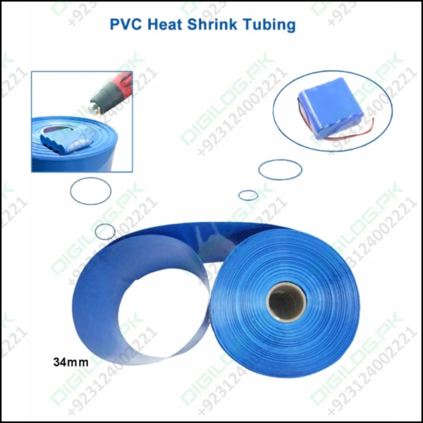 34mm 1meter Pvc Heat Shrinkable Tube 18650 Shrink Wrapping